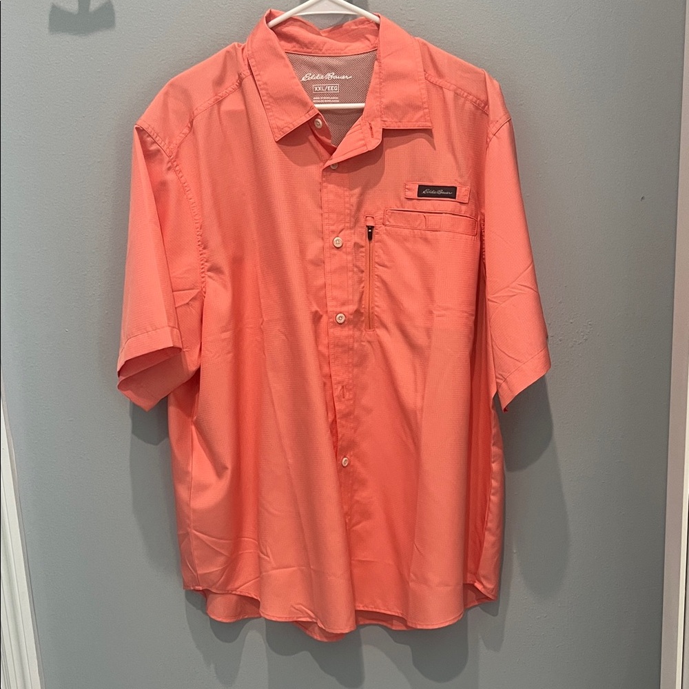 Eddie Bauer Men's Button-Down in Coral